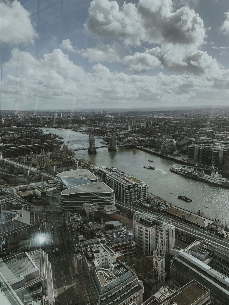 vistas panorámicas Londres viendo el Támesis 